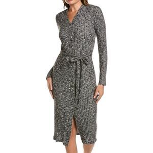 NEW Michael Stars Women’s Isa Ribbed Cardigan Black/White/Grey 2X